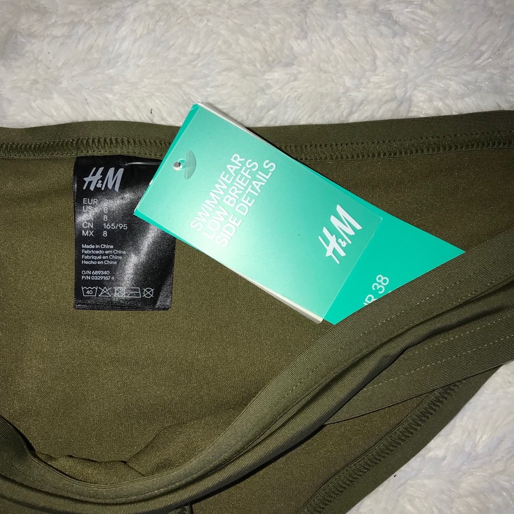 H&M olive green swim bottoms